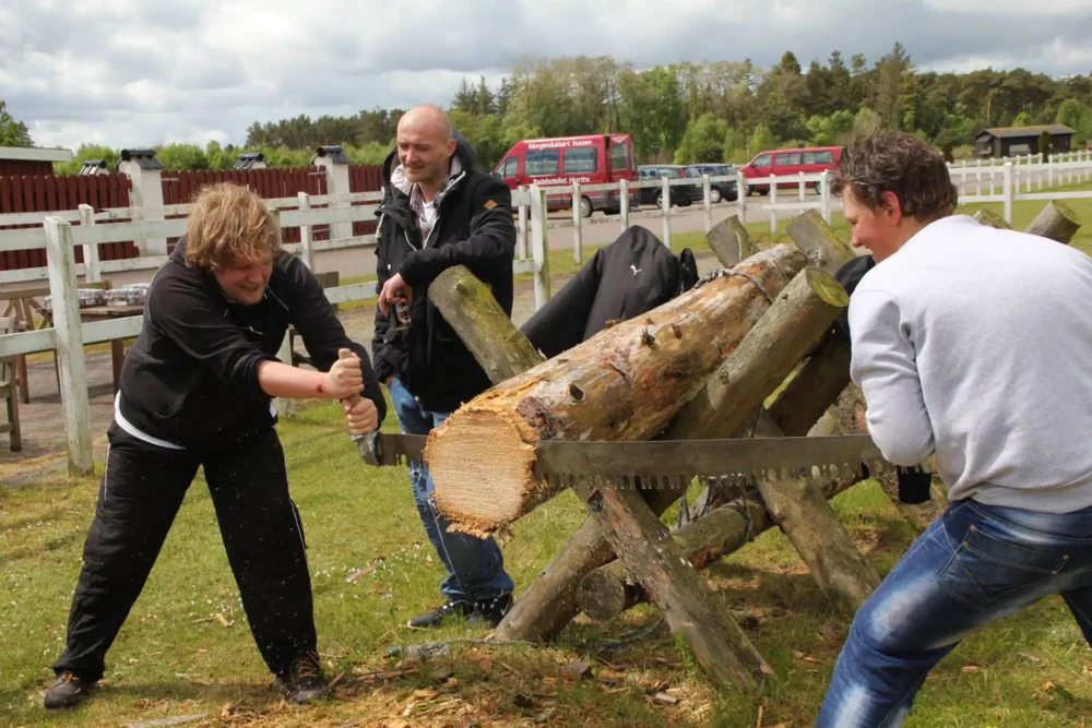 Langsavning og hesteskokast