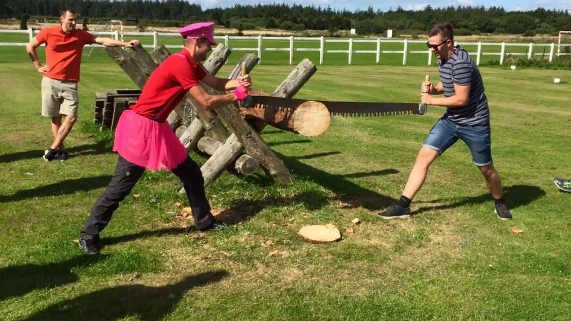 Langsavning og hesteskokast